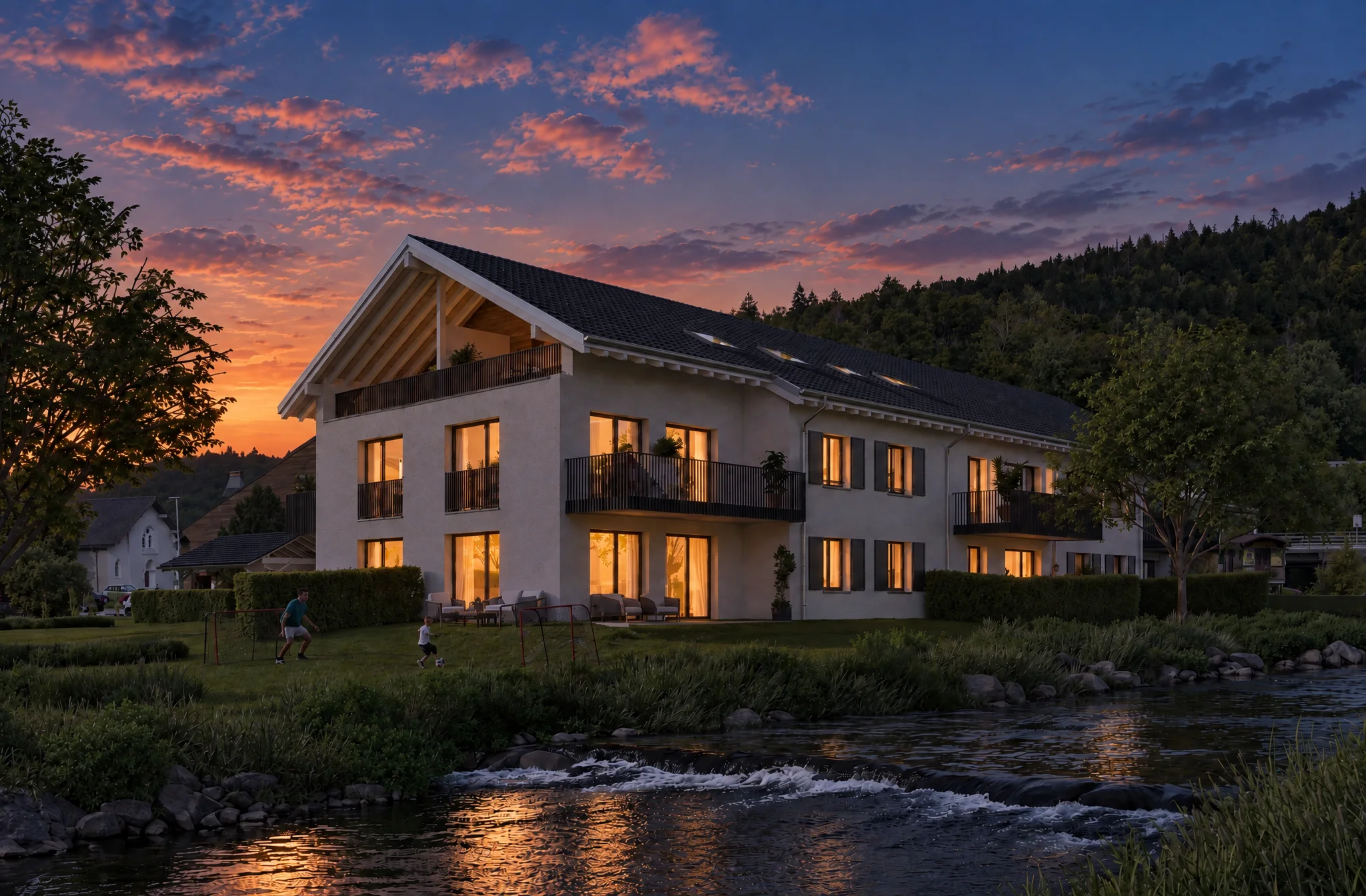 Côté rivière, le soir