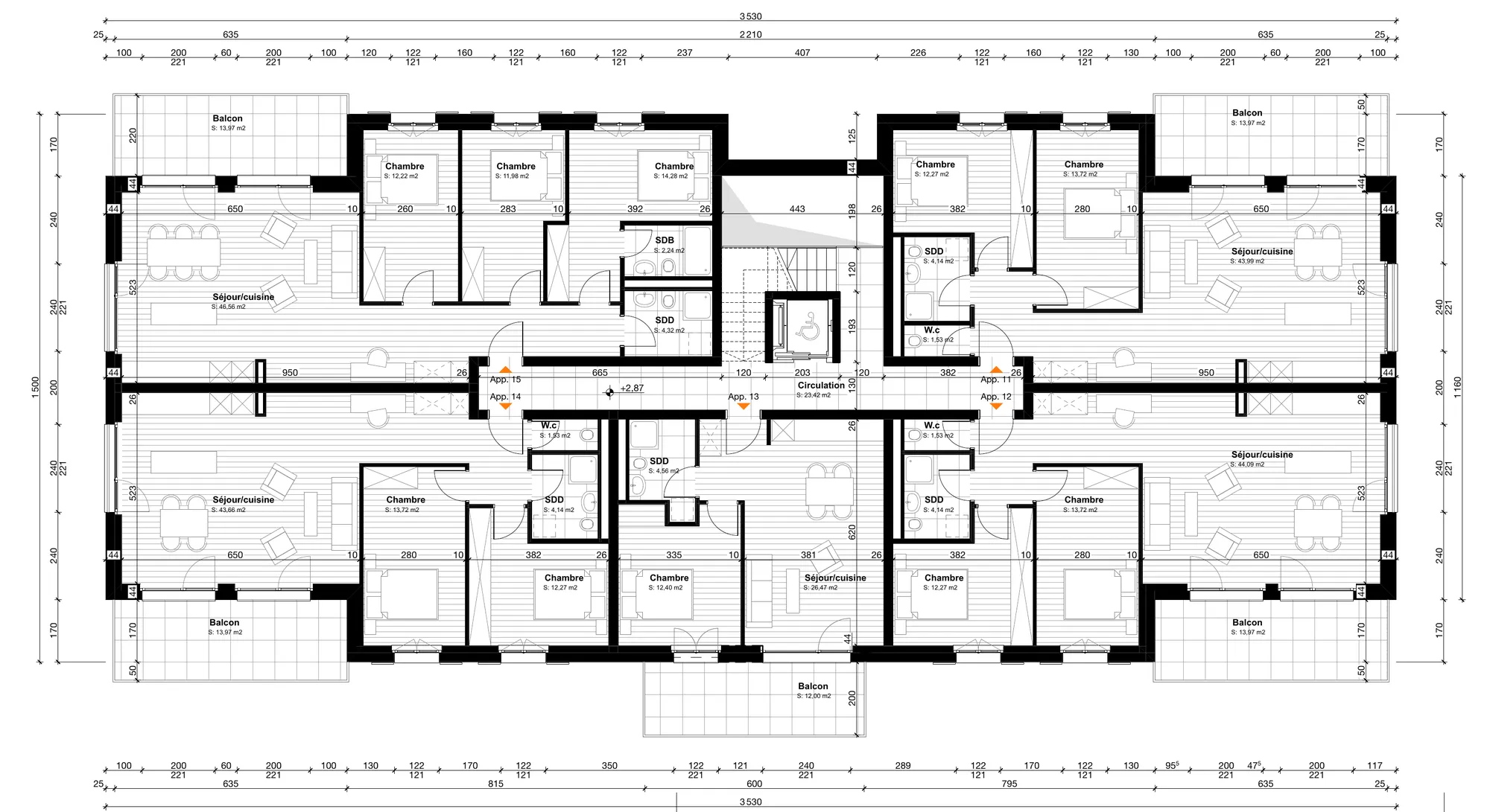 Plan du 1er étage